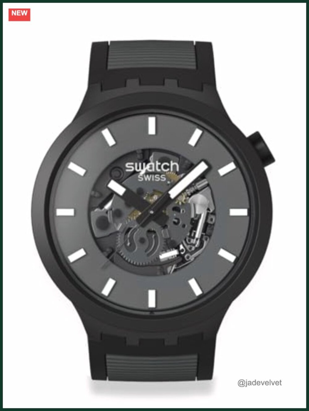 Swatch Big Bold Biosourced Lacquered Unisex Watch Automatic Waterproof 47mm